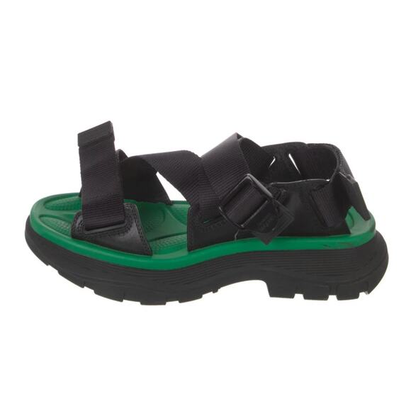 Alexander McQueen Shoes - Alexander McQueen Strappy Slide Sandals Green Black Sz 37 NIB 842